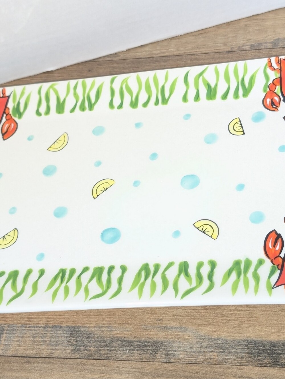 Cape Shore Jill Seale 2006 Crab Plate 12-in Rectangle Coastal Kitchen